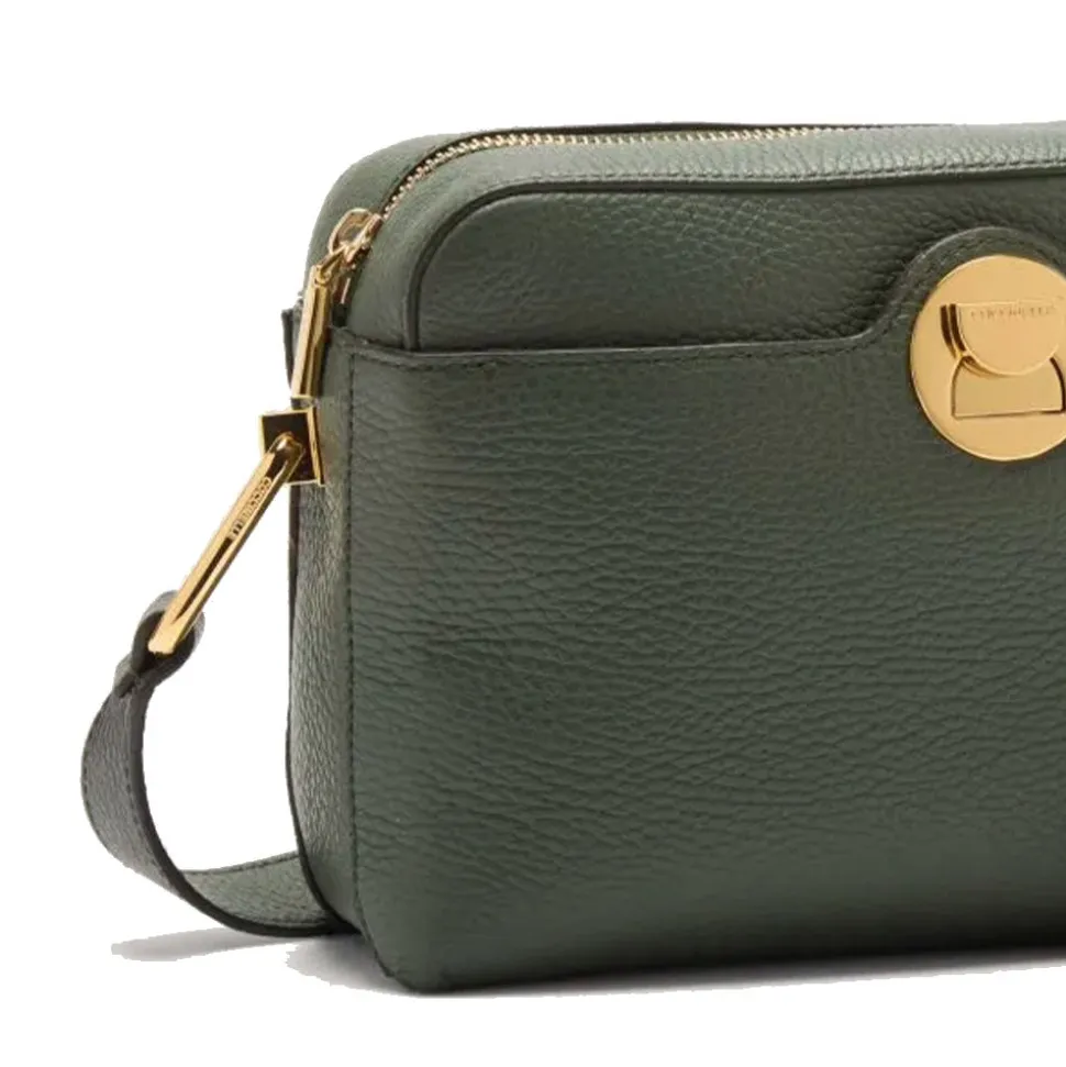Borsa Donna a Tracolla COCCINELLE in Pelle linea Liya colore Alga - Nero