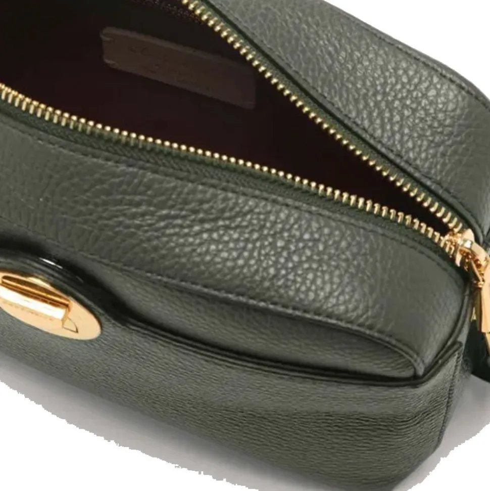 Borsa Donna a Tracolla COCCINELLE in Pelle linea Liya colore Alga - Nero