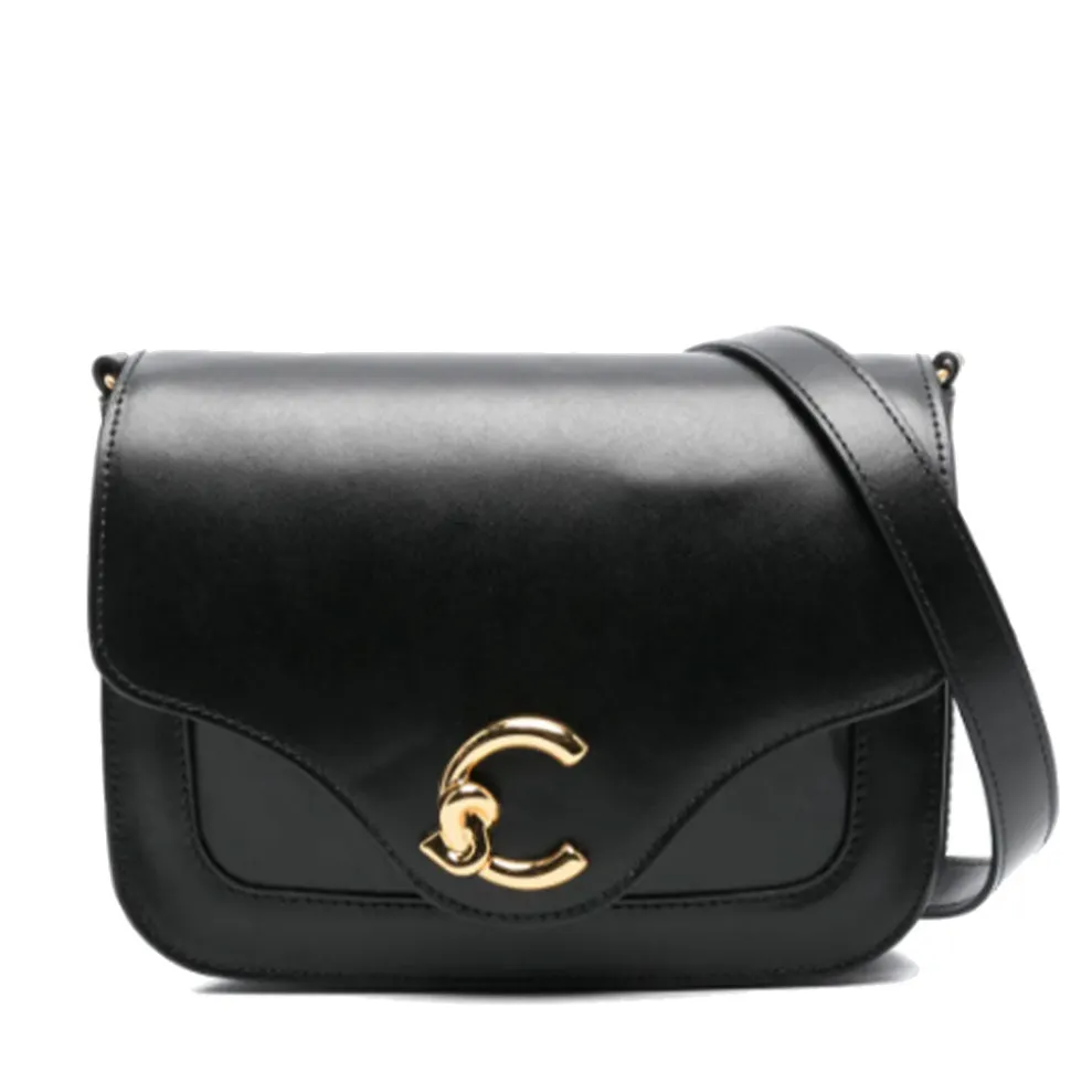 Borsa Donna a Tracolla COCCINELLE in Pelle linea C-Me Calf Cocker Small Colore Nero