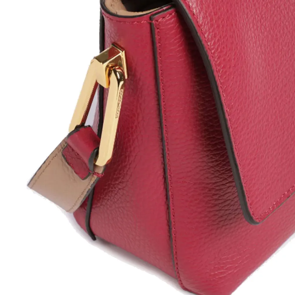 Borsa Donna a Tracolla COCCINELLE in Pelle linea Liya colore Sangria - Skin