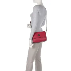 Borsa Donna a Tracolla COCCINELLE in Pelle linea Liya colore Sangria - Skin