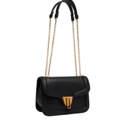 Borsa Donna a Tracolla COCCINELLE in Pelle Liscia Linea Marvin Twist colore Nero