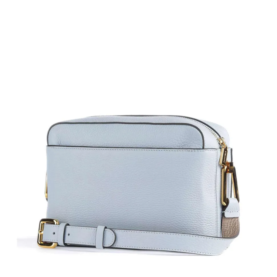 Borsa Donna a Tracolla COCCINELLE in Pelle linea Liya colore Mist Blue - Warm Taupe