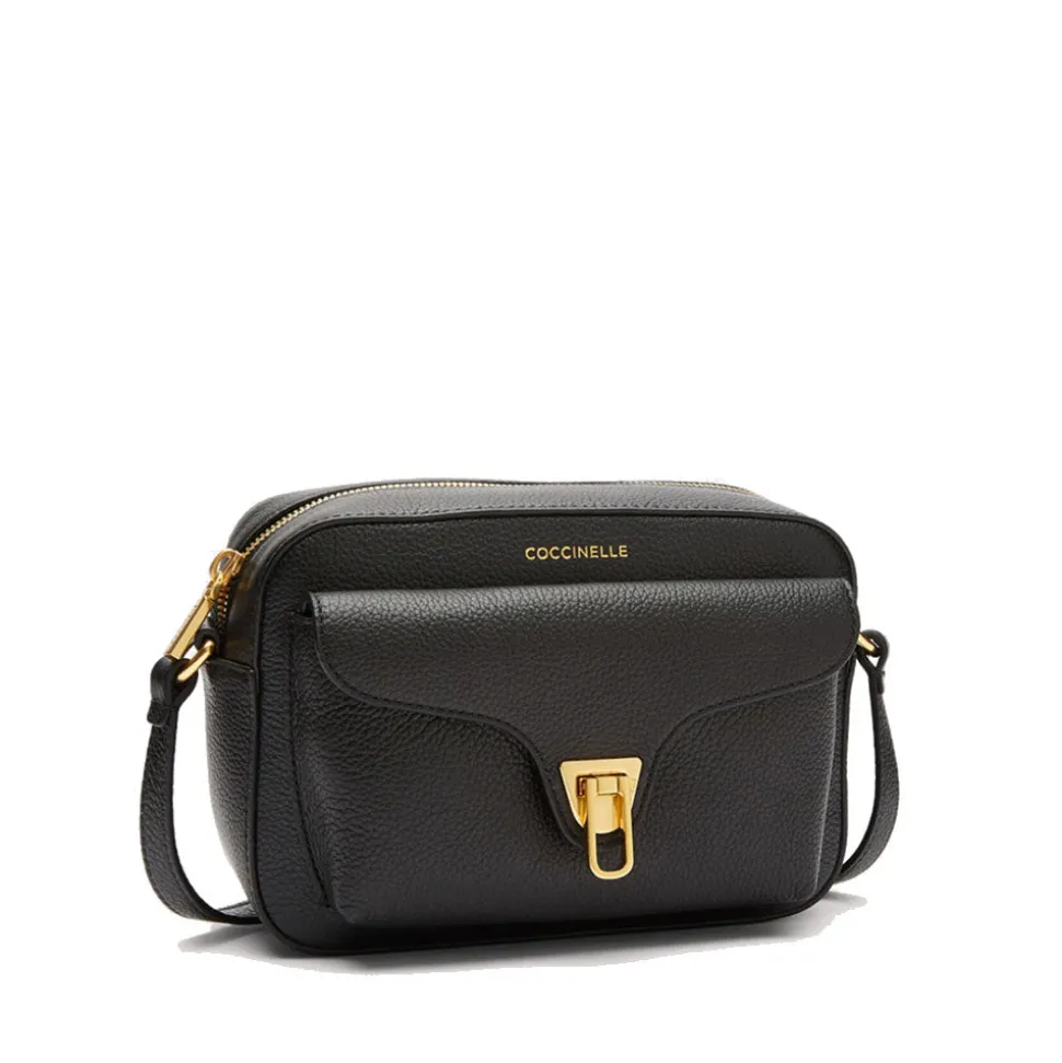 Borsa Donna a Tracolla COCCINELLE in Pelle Nera linea Beat Soft Misura Media