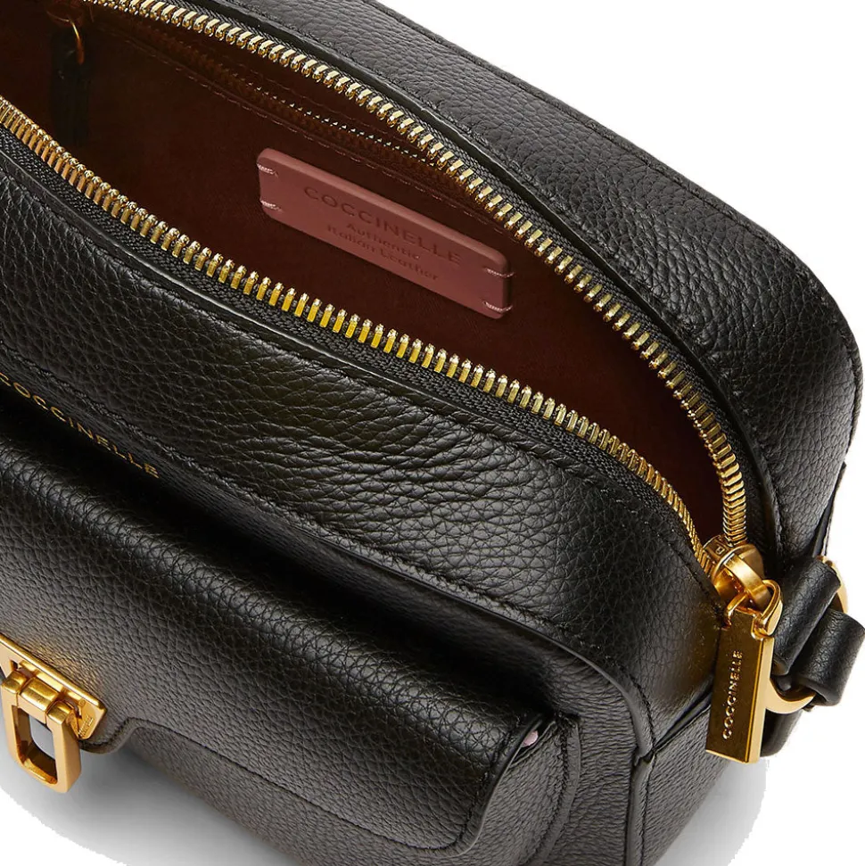Borsa Donna a Tracolla COCCINELLE in Pelle Nera linea Beat Soft Misura Media