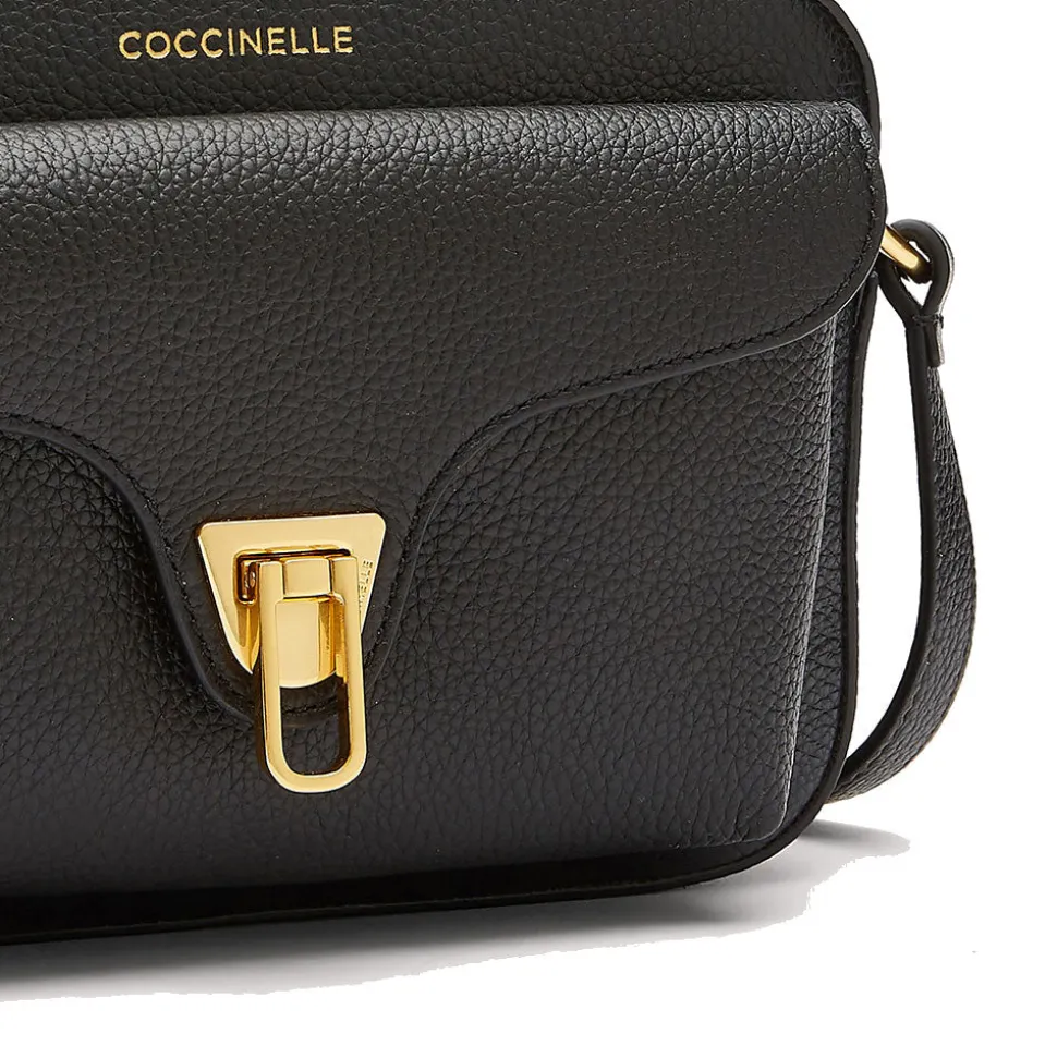 Borsa Donna a Tracolla COCCINELLE in Pelle Nera linea Beat Soft Misura Media