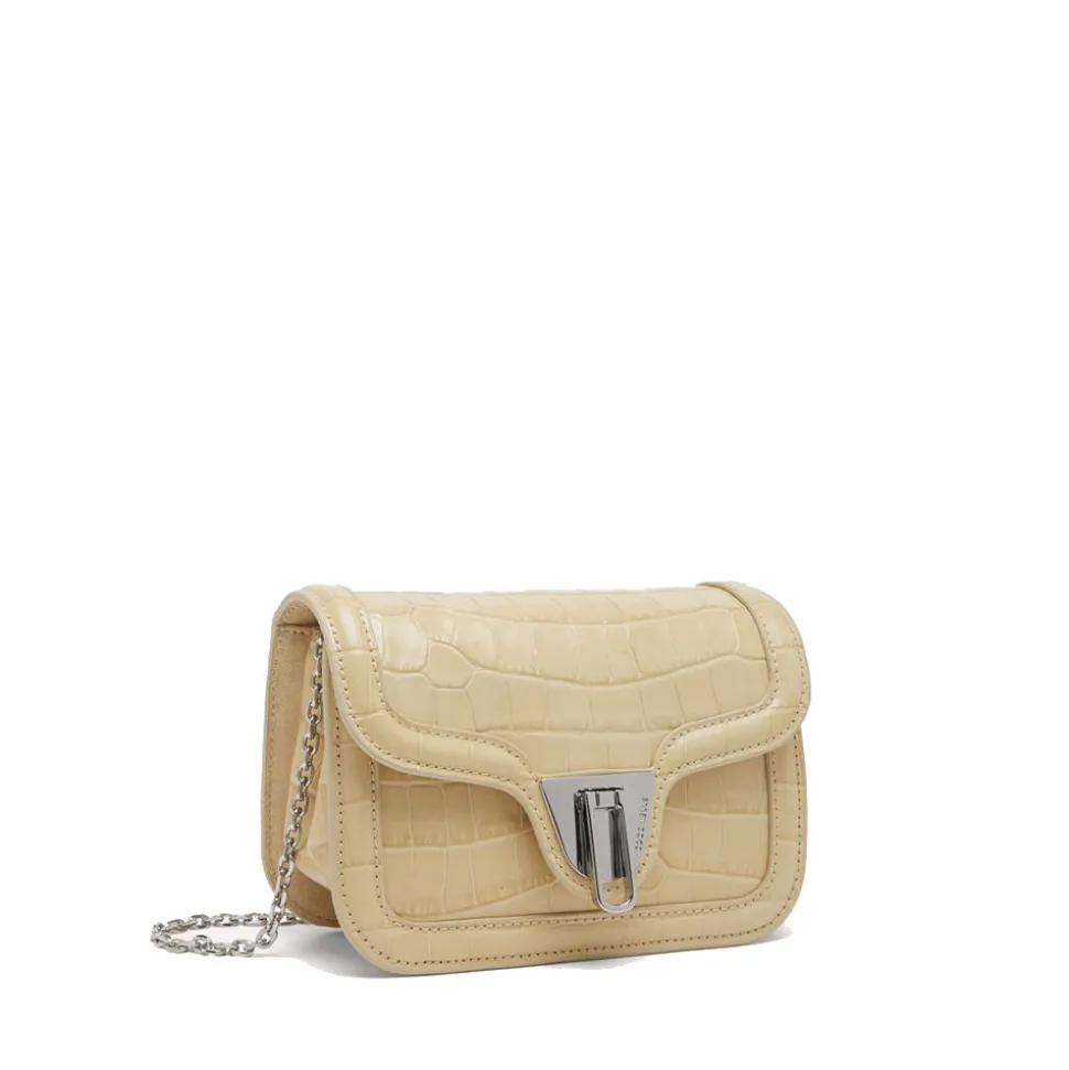 Borsa Donna a Tracolla COCCINELLE in Pelle Liscia Linea Marvin Twist Croco Mini colore Silk