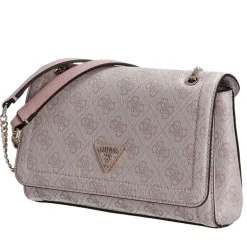 Borsa Donna a Tracolla GUESS Chiusa con Pattina Linea Noelle colore Orchid Logo
