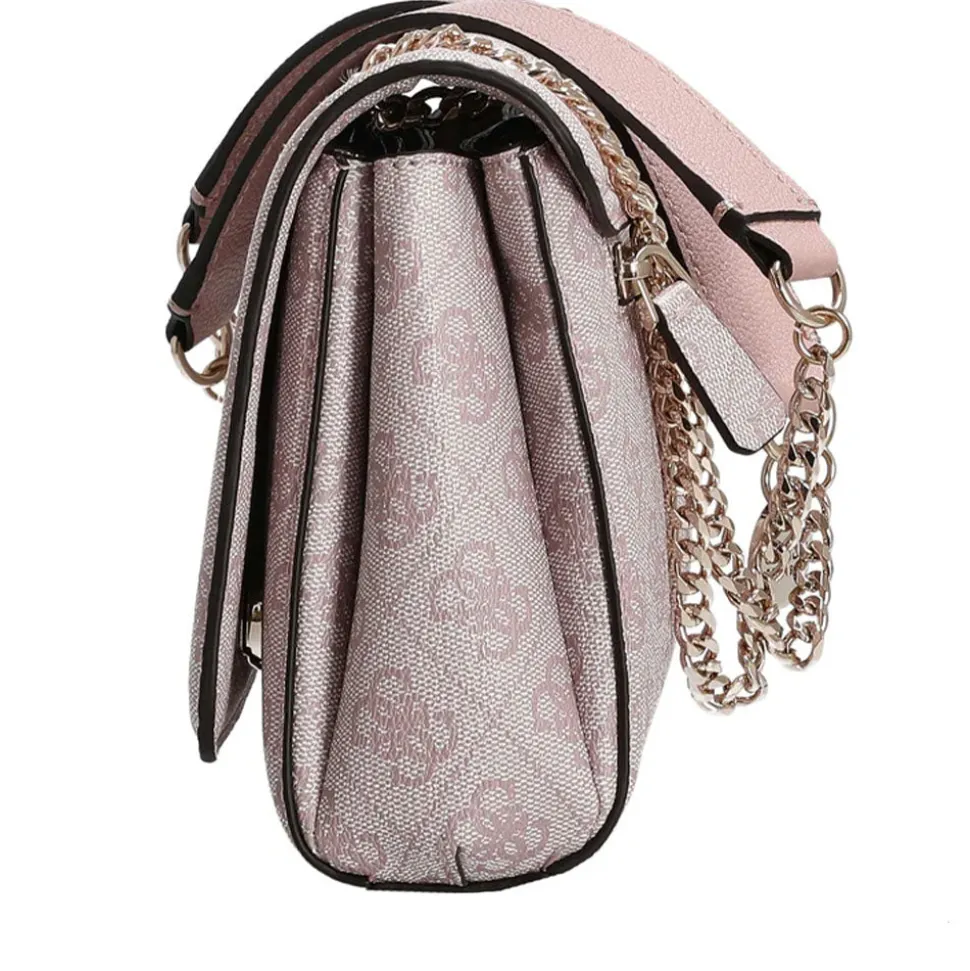Borsa Donna a Tracolla GUESS Chiusa con Pattina Linea Noelle colore Orchid Logo