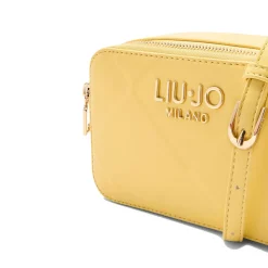 Borsa Donna a Tracolla LIU JO Better con Motivo a Rombi Giallo Crema