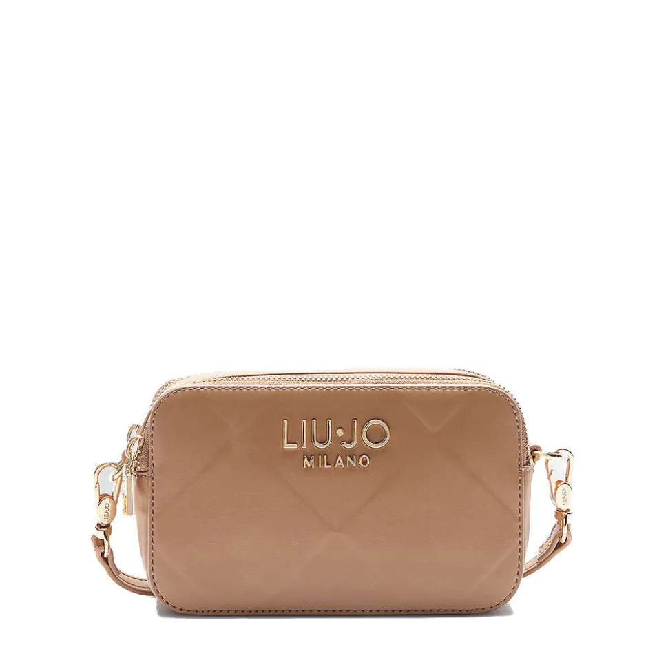 Borsa Donna a Tracolla LIU JO Better con Motivo a Rombi color Cammello
