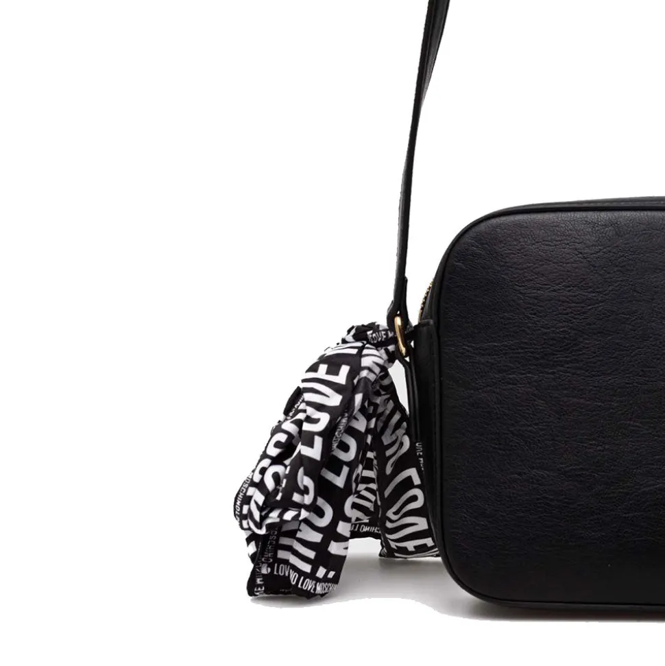 Borsa Donna a Tracolla LOVE MOSCHINO Nera con Foulard Logato