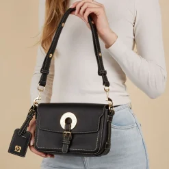 Borsa Donna a Tracolla LOVE MOSCHINO linea Logo Eyelet Nera