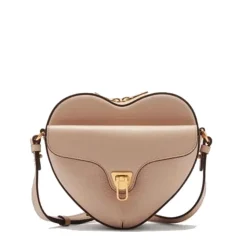 Borsa Donna a Tracolla Mini COCCINELLE a Forma di Cuore in Pelle Rosette linea Beat Soft