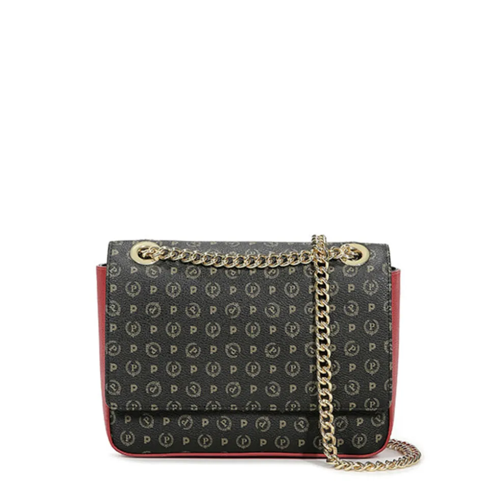 Borsa Donna a Tracolla POLLINI linea Heritage Logo Classic Nero e Lacca