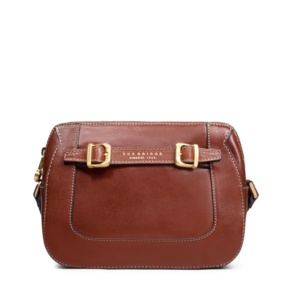 Borsa Donna a Tracolla THE BRIDGE linea Gaia in Pelle Marrone