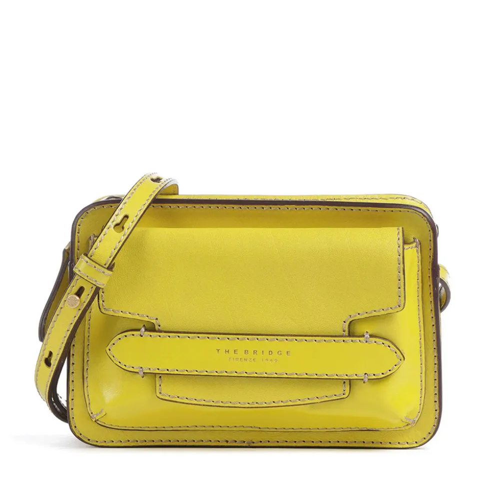 Borsa Donna Camera Case a Tracolla THE BRIDGE linea Lucrezia in Pelle color Lime