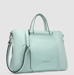 Borsa Donna da Lavoro PIQUADRO linea Circle in Pelle e Tessuto Verde - CA4021W92T