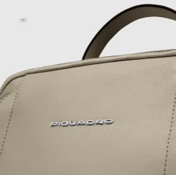 Borsa Donna da Lavoro PIQUADRO linea Circle in Pelle e Tessuto Beige - CA4021W92T