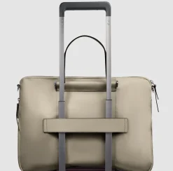 Borsa Donna da Lavoro PIQUADRO linea Circle in Pelle e Tessuto Beige - CA4021W92T