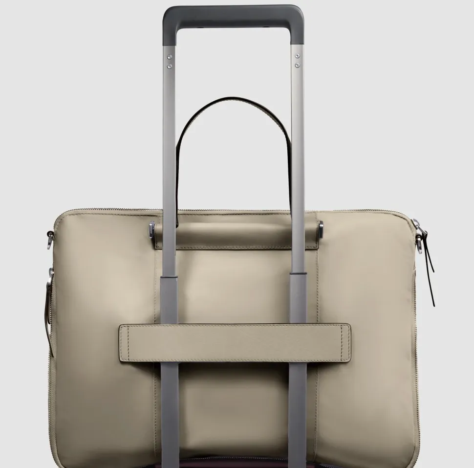Borsa Donna da Lavoro PIQUADRO linea Circle in Pelle e Tessuto Beige - CA4021W92T