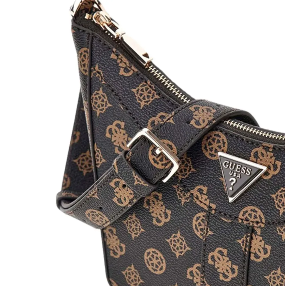 Borsa Donna Hobo a Spalla GUESS Linea Dorys Colore Mocha Logo