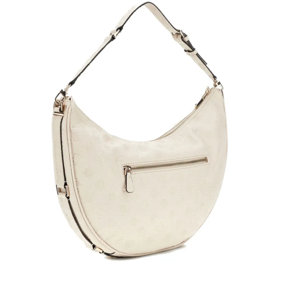 Borsa Donna Hobo a Spalla GUESS Linea Cresidia Colore Bone
