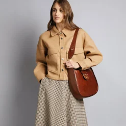 Borsa Donna Hobo THE BRIDGE linea Dora in Pelle Marrone