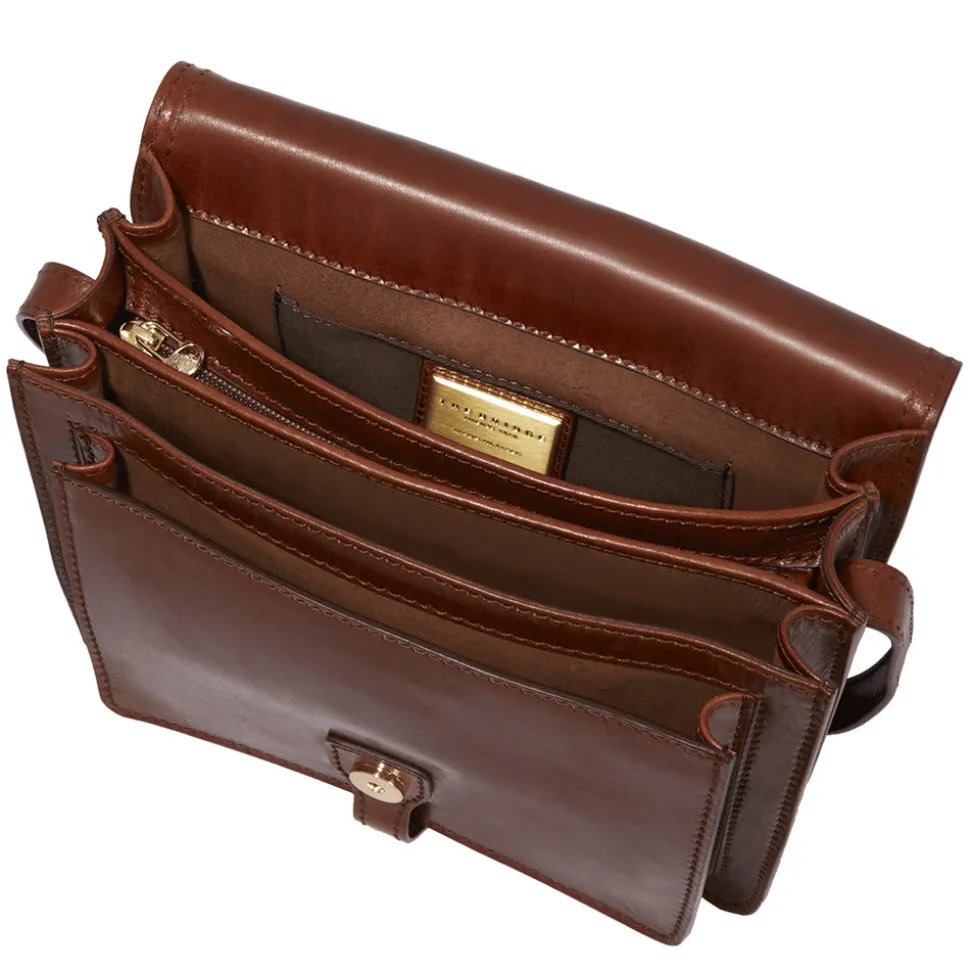 Borsa Donna Media con Pattina a Tracolla THE BRIDGE linea Story in Pelle Marrone