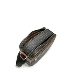 Borsa Donna Messenger POLLINI Linea Heritage Logo Classic Nero e Marrone