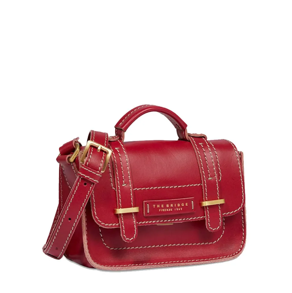 Borsa Donna Mini a Mano THE BRIDGE linea Ester in Pelle Rosso Berry