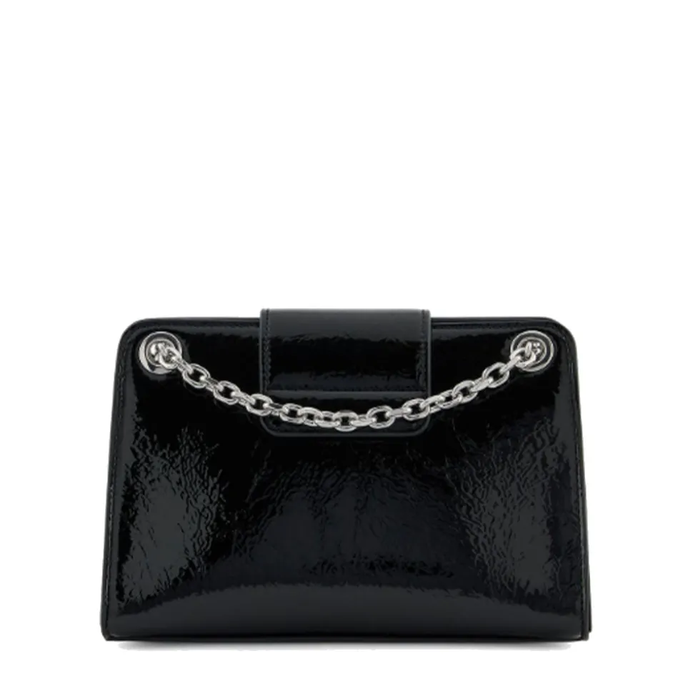Borsa Donna Mini a Tracolla Chiusa con Patta e Clip ARMANI EXCHANGE Colore Nero