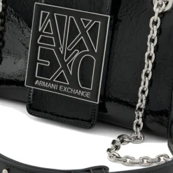 Borsa Donna Mini a Tracolla Chiusa con Patta e Clip ARMANI EXCHANGE Colore Nero
