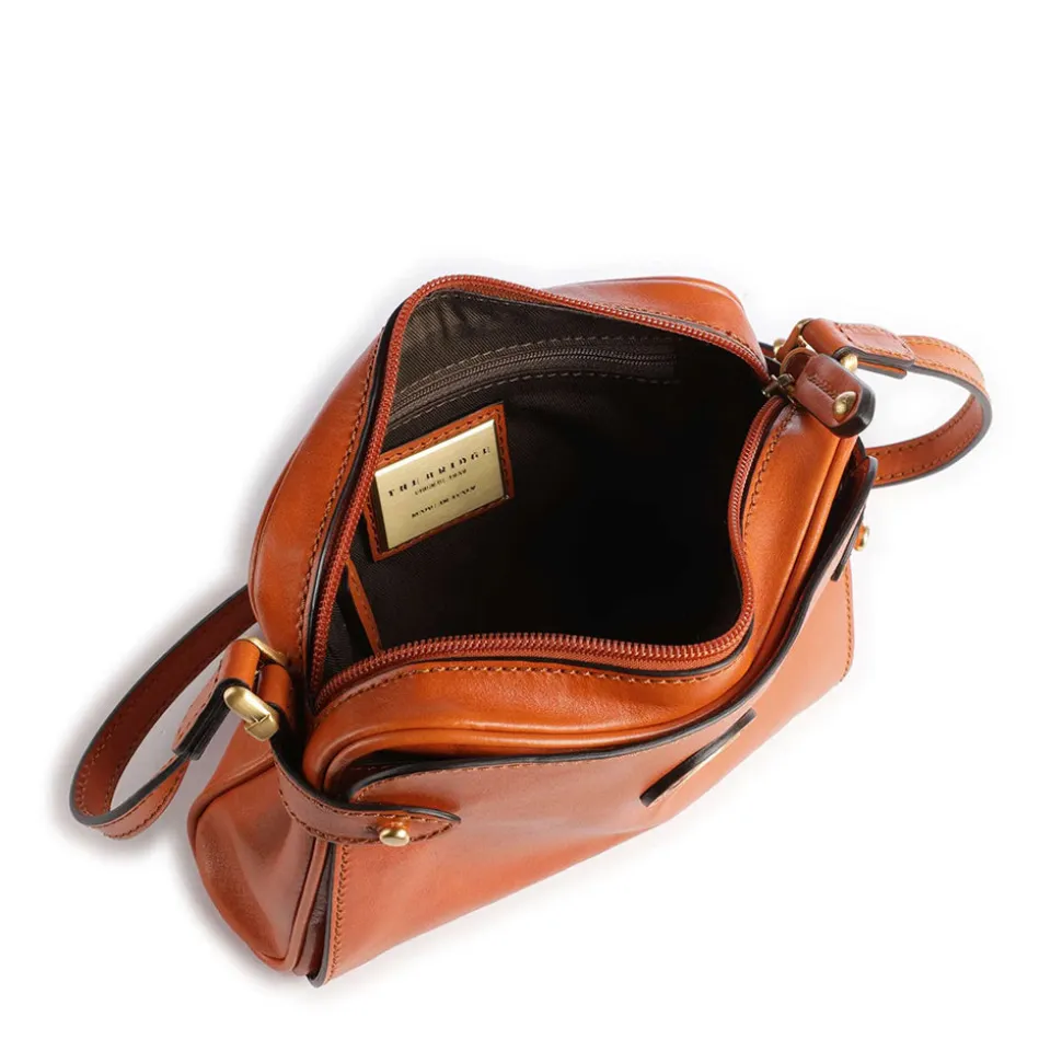 Borsa Donna Mini Bag a Tracolla THE BRIDGE linea Story in Pelle Arancione