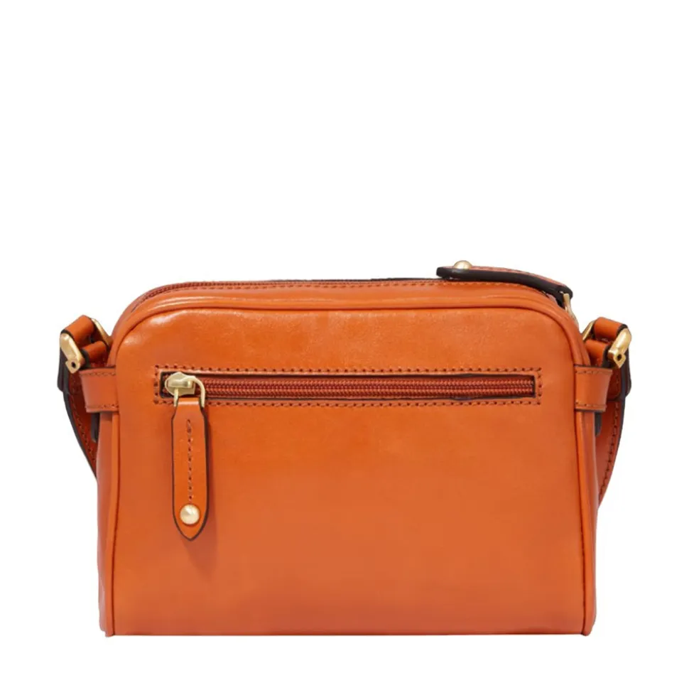 Borsa Donna Mini Bag a Tracolla THE BRIDGE linea Story in Pelle Arancione