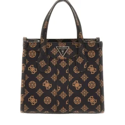 Borsa Donna Mini GUESS a Mano con Tracolla Linea Silvana Colore Mocha Logo
