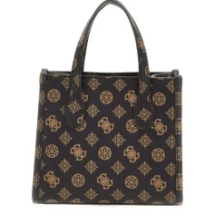 Borsa Donna Mini GUESS a Mano con Tracolla Linea Silvana Colore Mocha Logo
