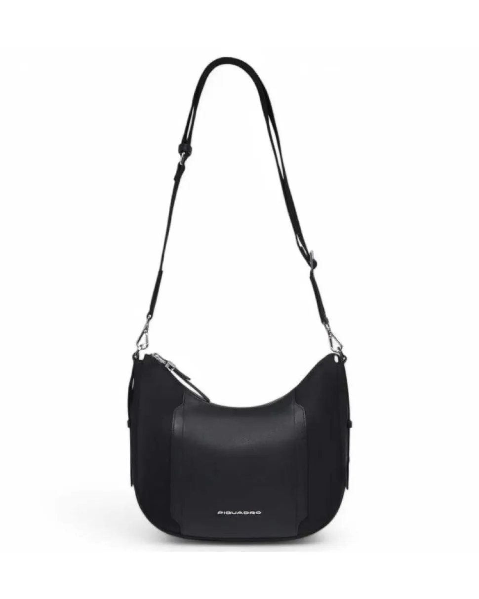 Borsa Donna PIQUADRO linea Circle in Tessuto Riciclato e Pelle Nera - BD6657W92T