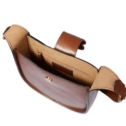 Borsa Donna Secchiello a Tracolla THE BRIDGE linea Dora in Pelle Marrone