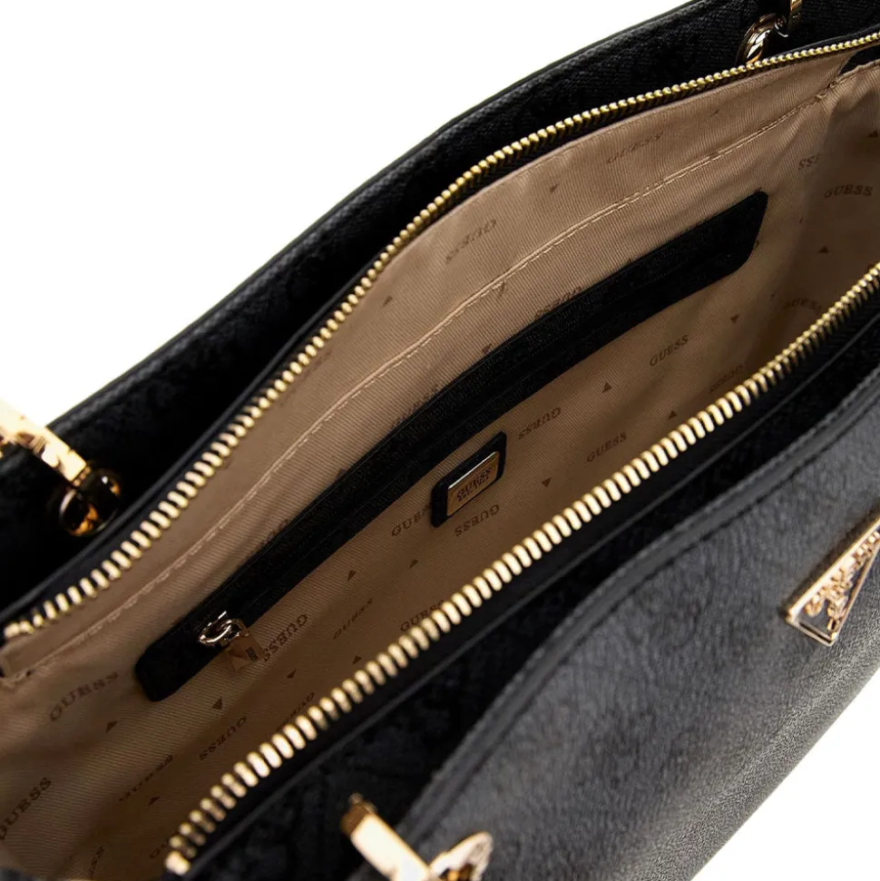 Borsa Donna Shopper a Spalla GUESS Linea Noelle colore Coal Logo