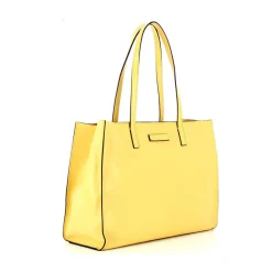 Borsa Donna Shopper THE BRIDGE Linea Mirra in Pelle Giallo Banana