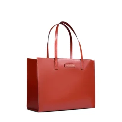 Borsa Donna Shopper THE BRIDGE Linea Mirra in Pelle Arancio Bruciato