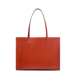 Borsa Donna Shopper THE BRIDGE Linea Mirra in Pelle Arancio Bruciato