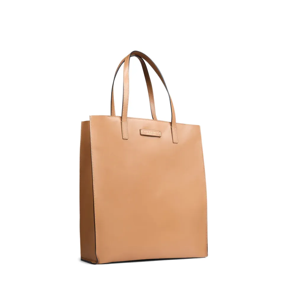 Borsa Donna Shopper Verticale THE BRIDGE linea Mirra in Pelle color Marzapane