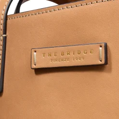 Borsa Donna Shopper Verticale THE BRIDGE linea Mirra in Pelle color Marzapane