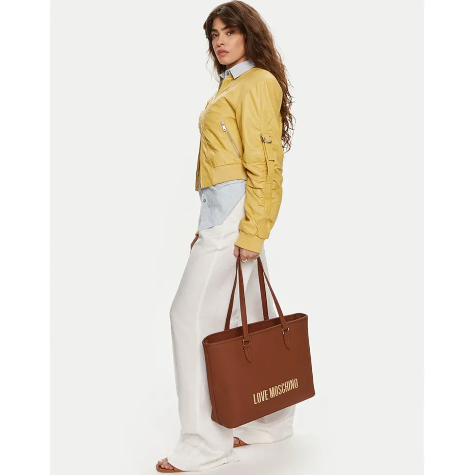 Borsa Donna Shopping LOVE MOSCHINO linea Bold Bag color Noce