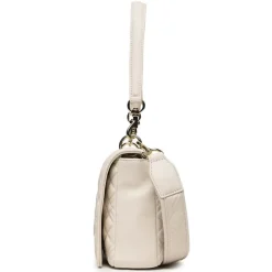 Borsa Donna Trapuntata a Spalla e Tracolla LOVE MOSCHINO linea Logo Lettering color Avorio