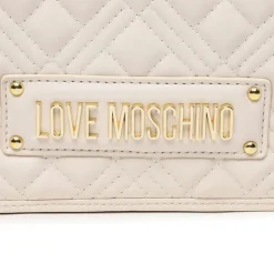 Borsa Donna Trapuntata a Spalla e Tracolla LOVE MOSCHINO linea Logo Lettering color Avorio