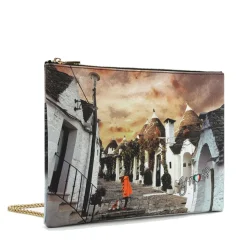 Borsa Donna Y NOT Clutch con Tracolla in Catena YES-605 Life in Trulli