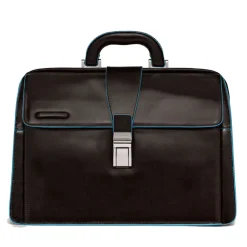 Borsa Dottore PIQUADRO in Pelle Mogano Linea Blue Square - CA2007B2